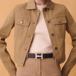 Hermes Reversible Bleu Jean/Black leather strap 32 mm size 85